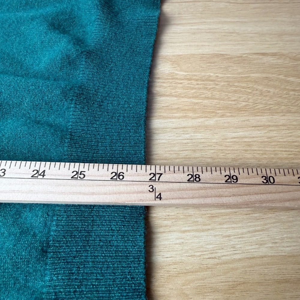 Club Room 100% Cashmere V Neck Sweater Men XL Green Quiet Luxury Academia Preppy - Picture 7 of 8